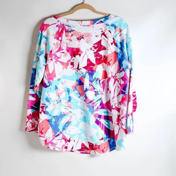 T by Talbots Cozy Crush Sweatshirt P2P 22"  Size X - Picture 3 of 8